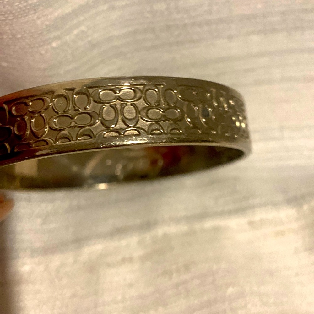 Coach bangle silver